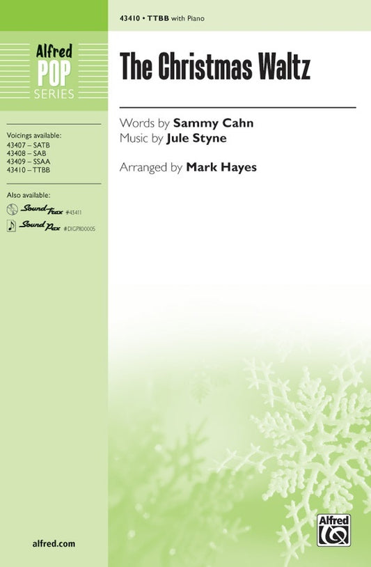 The Christmas Waltz TTBB Choral Sheet Music for Male Voices