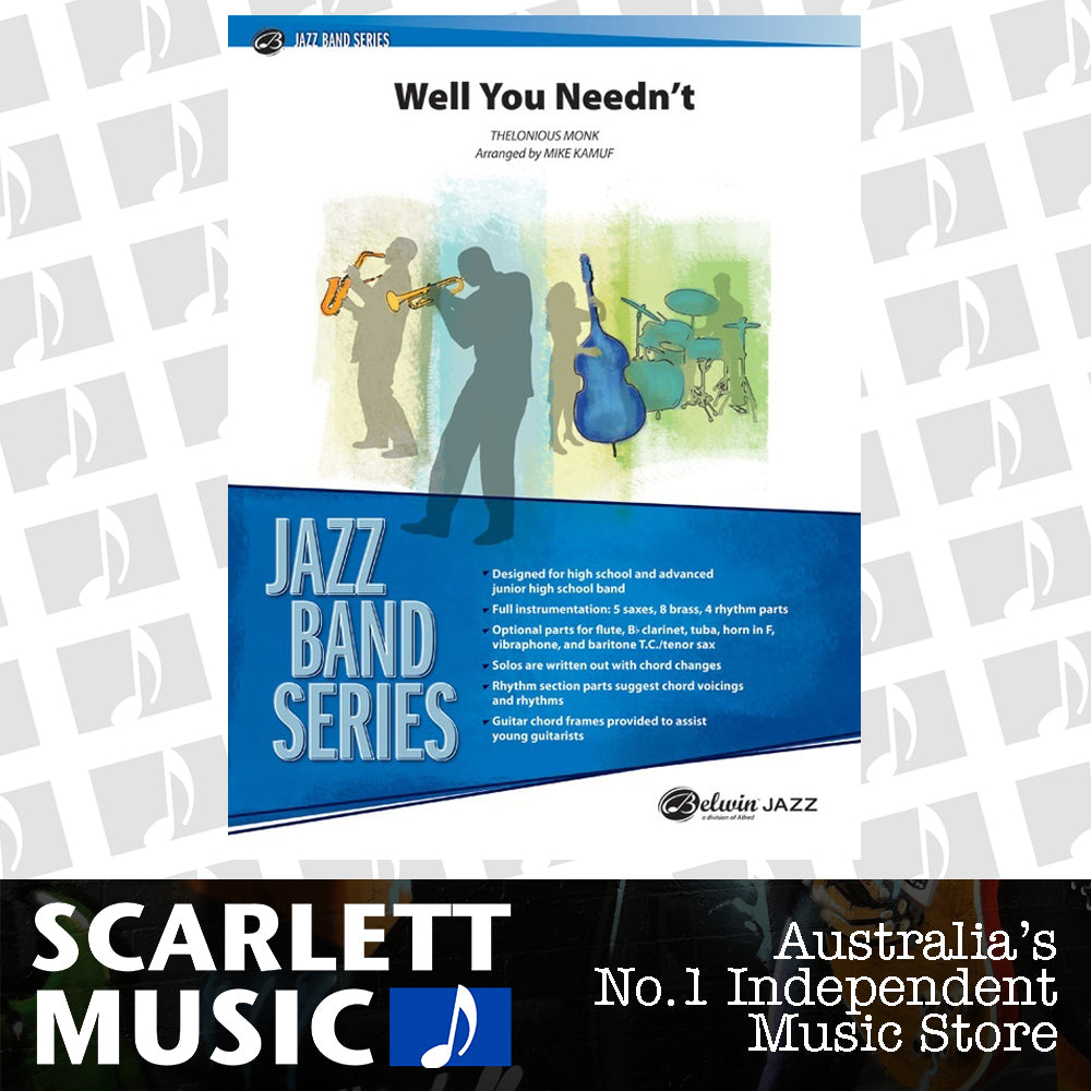 Well You Needn't Jazz Ensemble Sheet Music Grade 3.5 — view 2