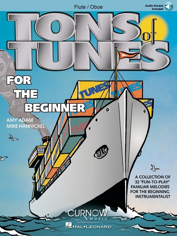Tons of Tunes for Beginners — Flute/Oboe, Book & Online Audio (Curnow Music)