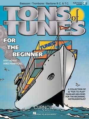 Tons of Tunes for Beginners — Trombone/Bassoon, Book & Online Audio (Curnow Music)