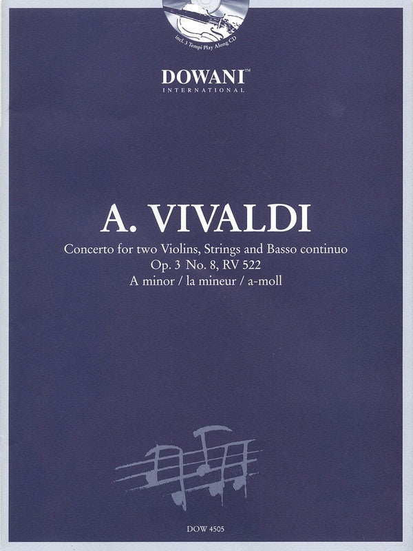 Concerto A Min Op 3 No 8 Rv 522 2 Violin Book/CD (Softcover Book/CD)