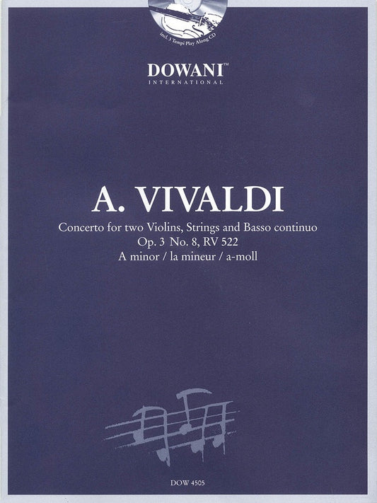 Concerto A Min Op 3 No 8 Rv 522 2 Violin Book/CD (Softcover Book/CD)