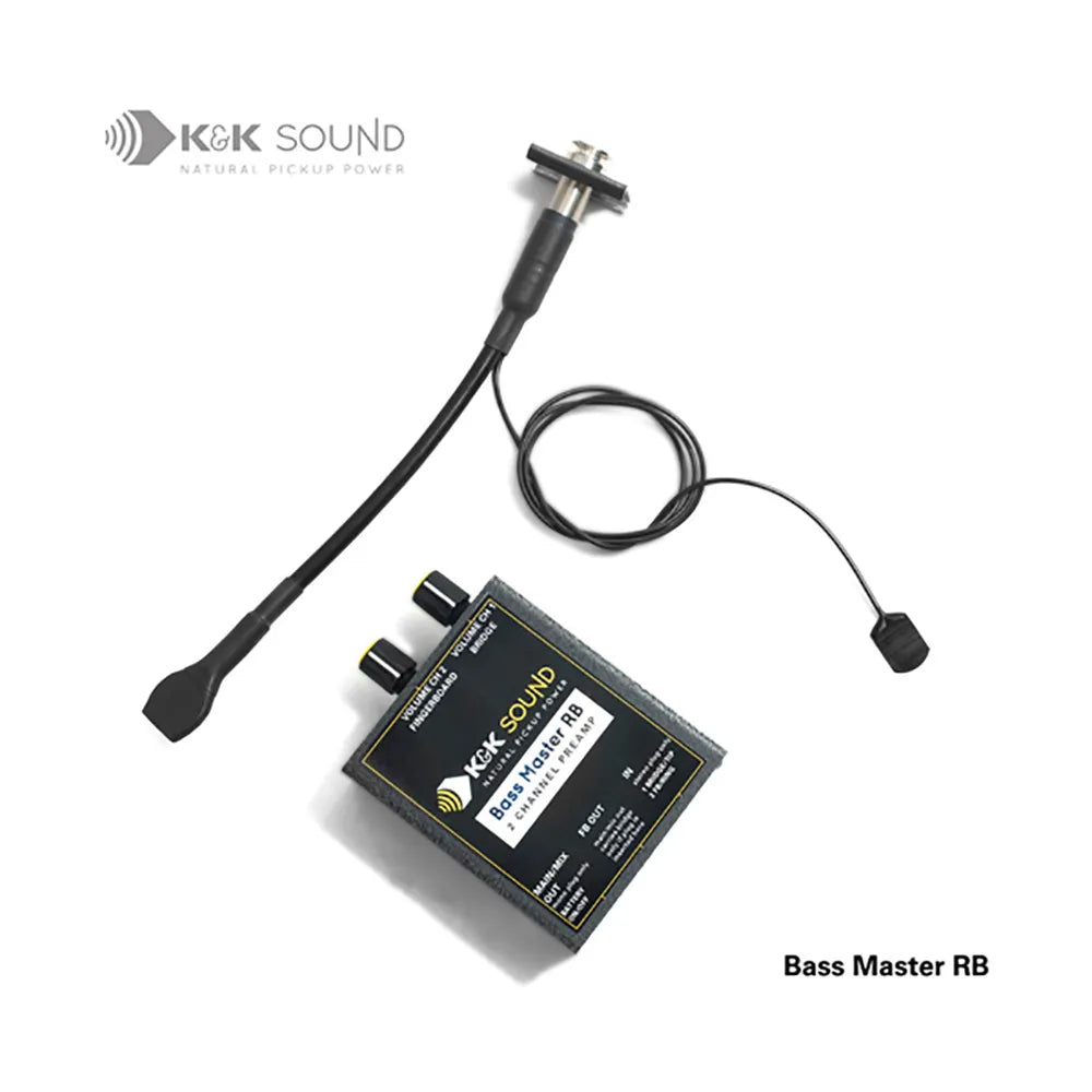 K&K Double Bass Pickup - Bass Master Plus Rockabilly with Two-Channel Preamp