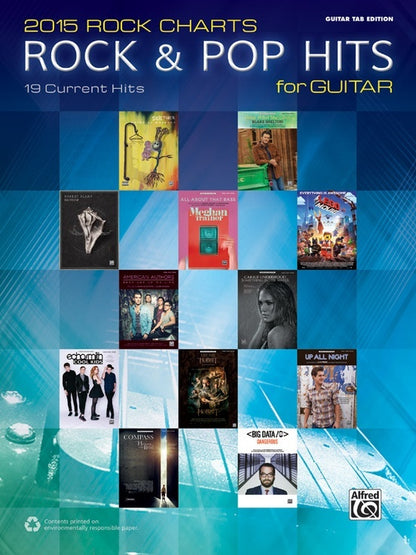 2015 Rock Charts Rock & Pop Hits Guitar Sheet Music