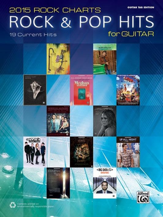 2015 Rock Charts Rock & Pop Hits Guitar Sheet Music
