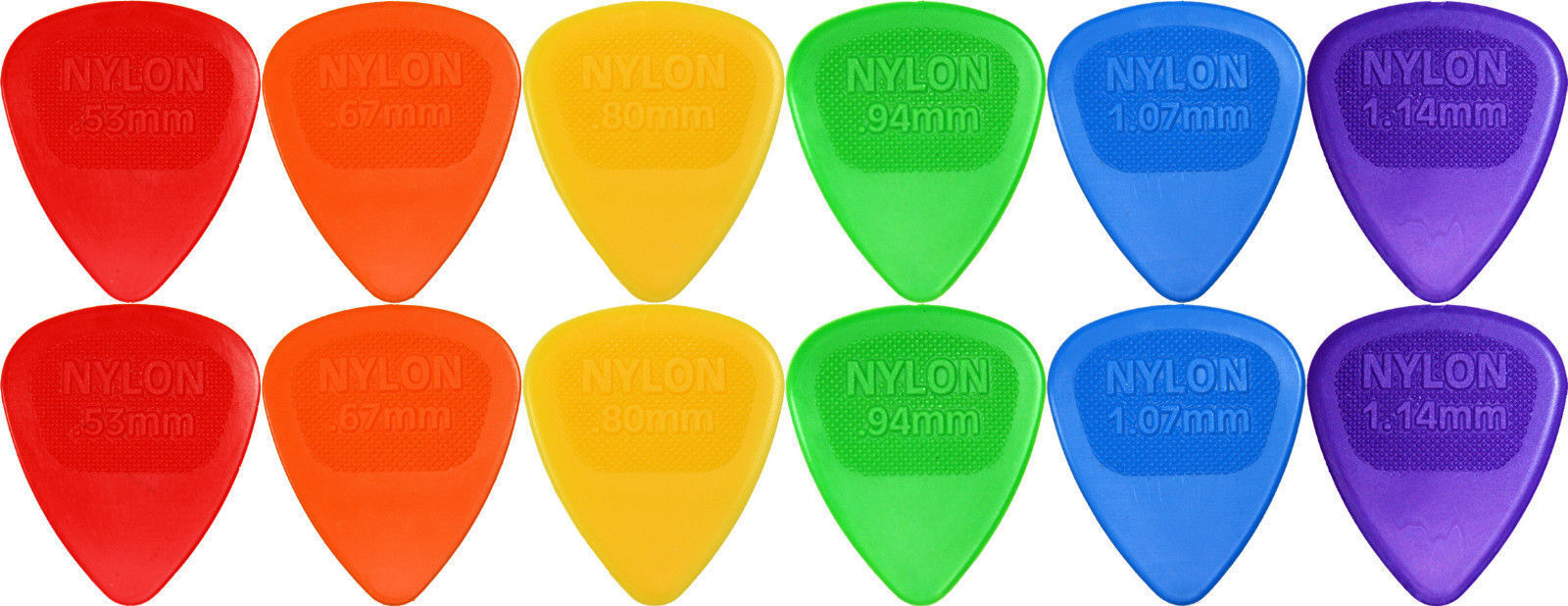 12 x Dunlop Midi Guitar Picks Mixed Gauges 443R Free Shipping