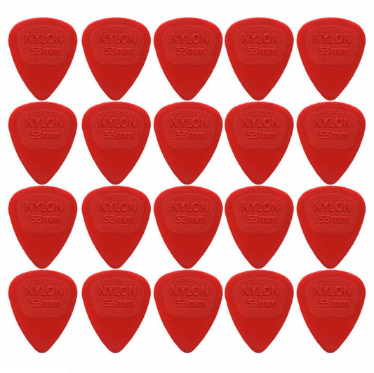 20 x Dunlop Midi Standard .53MM Gauge Guitar Picks 443R Plectrums Red