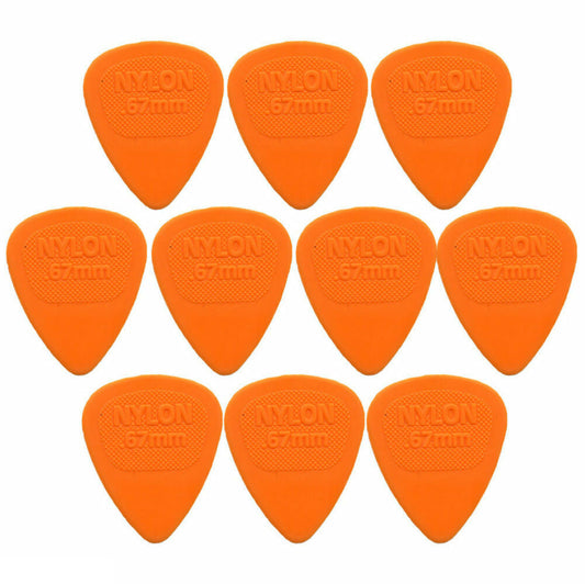 10 x Dunlop Midi Standard .67MM Gauge Guitar Picks 443R Orange