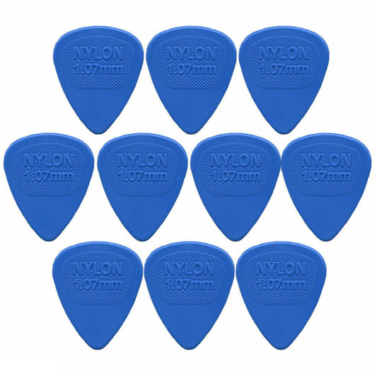 10 x Dunlop Midi Standard 1.07MM Gauge Guitar Picks 443R Blue