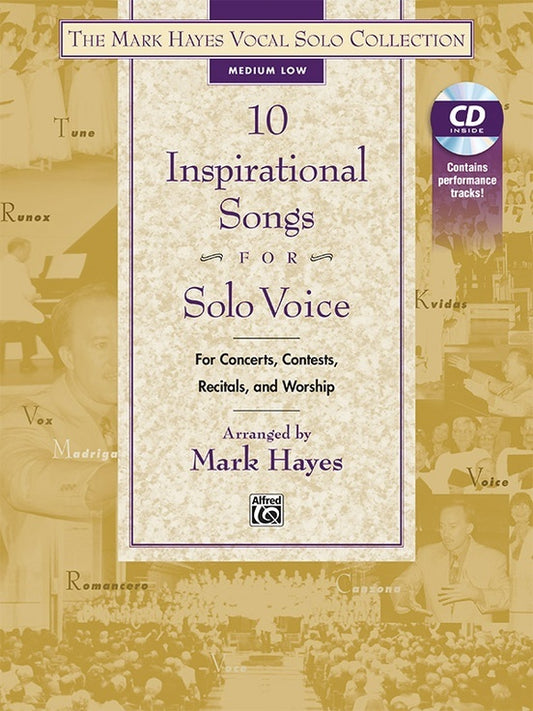 Mark Hayes 10 Inspirational Songs Med Low Book/CD