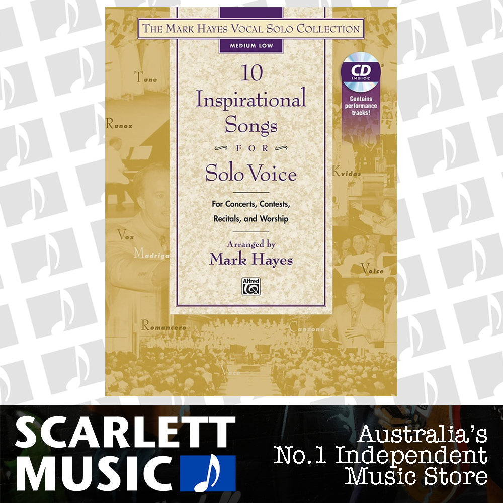 Mark Hayes 10 Inspirational Songs Med Low Book/CD — view 2