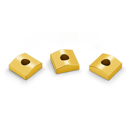 Schaller FR Locknut Caps Set of 3 Gold 20240500 for 6-String Guitars 11.4 x 11.4 mm