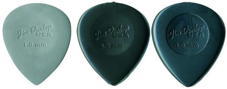 9 x Jim Dunlop Big Stubby Grey Guitar Picks 445R 1mm, 2mm or 3mm