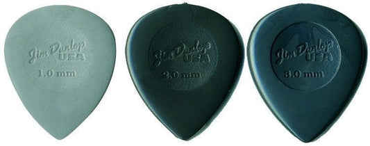 9 x Jim Dunlop Big Stubby Grey Guitar Picks 445R 1mm, 2mm or 3mm