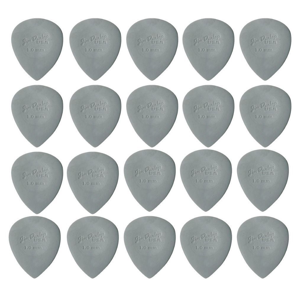 20 x Dunlop Nylon Big Stubby 1.00MM Gauge Guitar Picks 445R Grey
