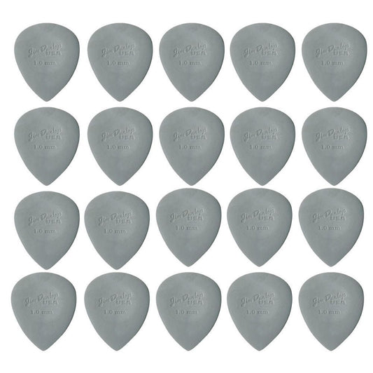 20 x Dunlop Nylon Big Stubby 1.00MM Gauge Guitar Picks 445R Grey