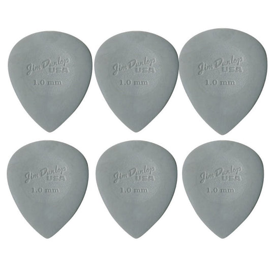 6 x Dunlop Nylon Big Stubby 1.00MM Gauge Guitar Picks 445R Grey