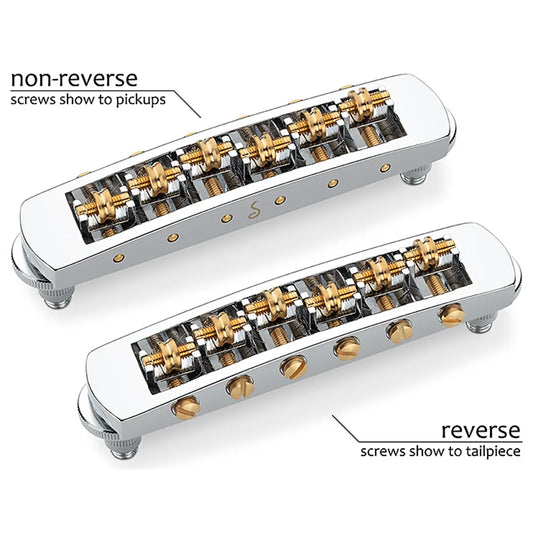 Schaller Guitar Bridge-LP Non-Reverse STM (M5) Chrome for Les Paul Guitars