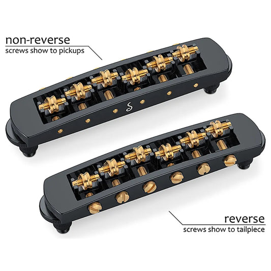Schaller Guitar Bridge-LP Non-Reverse STM (M5) Black for Les Paul Guitars