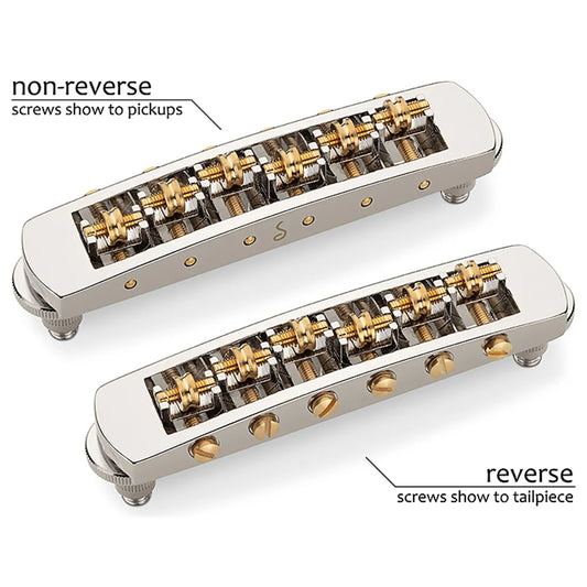 Schaller Guitar Bridge-LP Non-Reverse STM (M5) Nickel for Les Paul Guitars