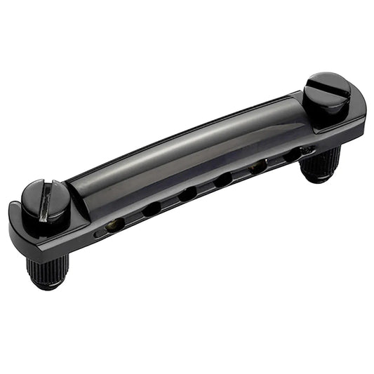 Schaller Guitar Stop Tailpiece Black 12050400 for GTM Bridges, 82mm Dist