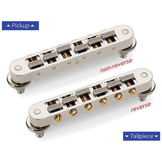 Schaller GTM Guitar Bridge with KTS Titanium Saddles in Nickel