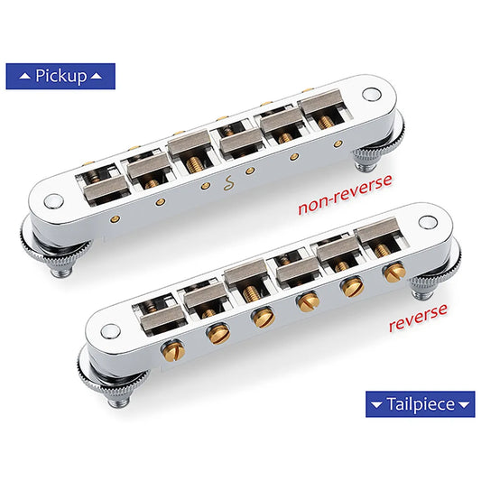 Schaller GTM Guitar Bridge with KTS Titanium Saddles in Chrome