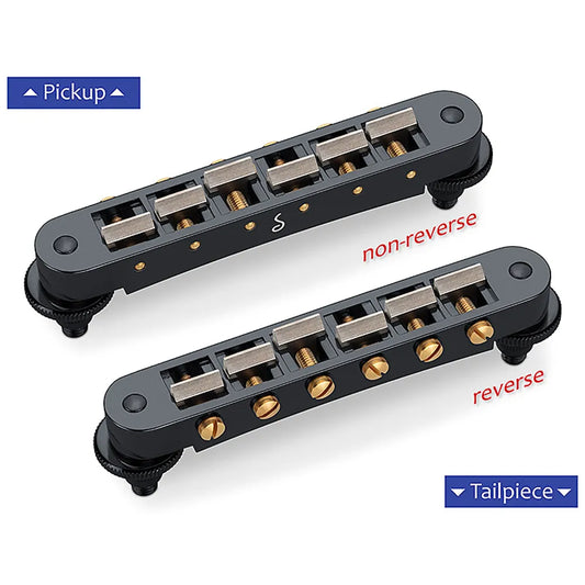 Schaller GTM Guitar Bridge with KTS Titanium Saddles - Black