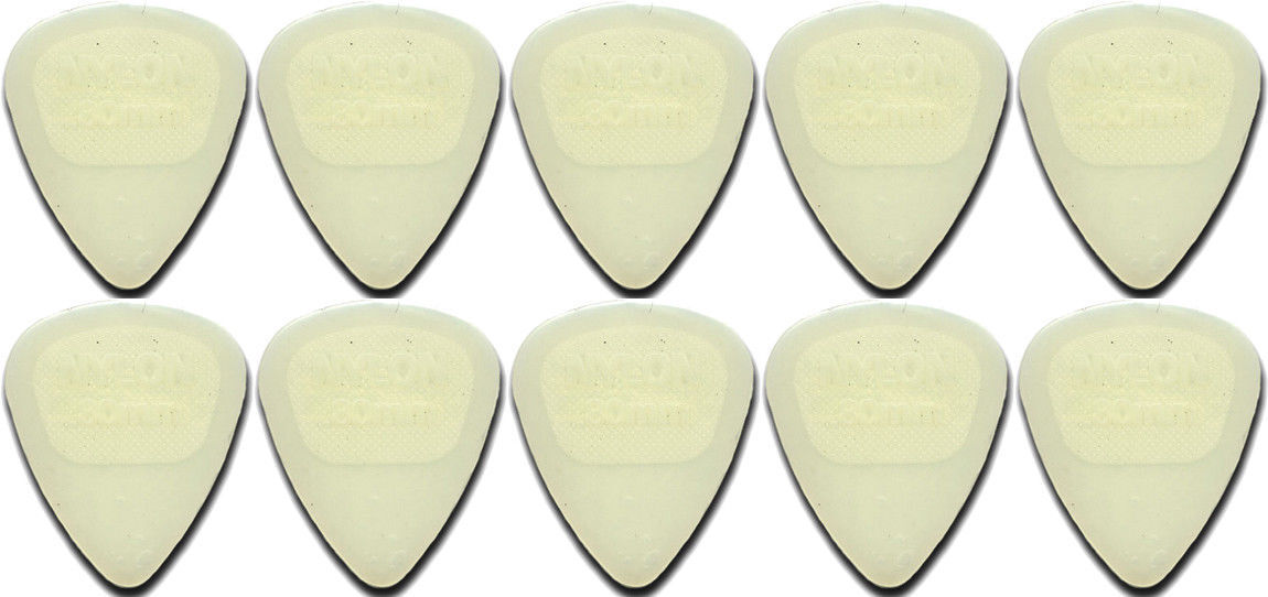 10 x Jim Dunlop Glow In The Dark Standard .67MM Gauge Guitar Picks Nylon