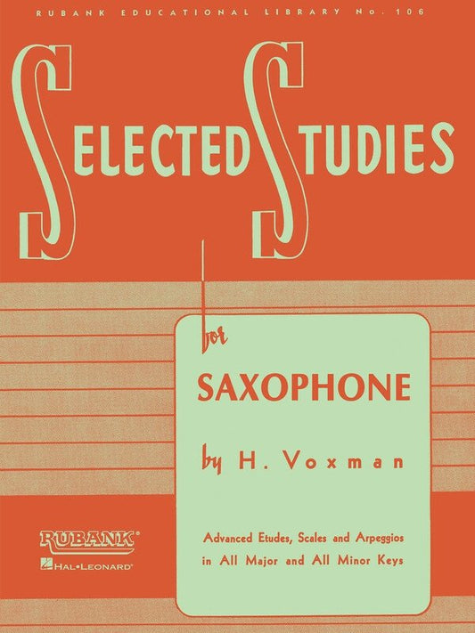 Selected Studies Saxophone (Rubank Publications)
