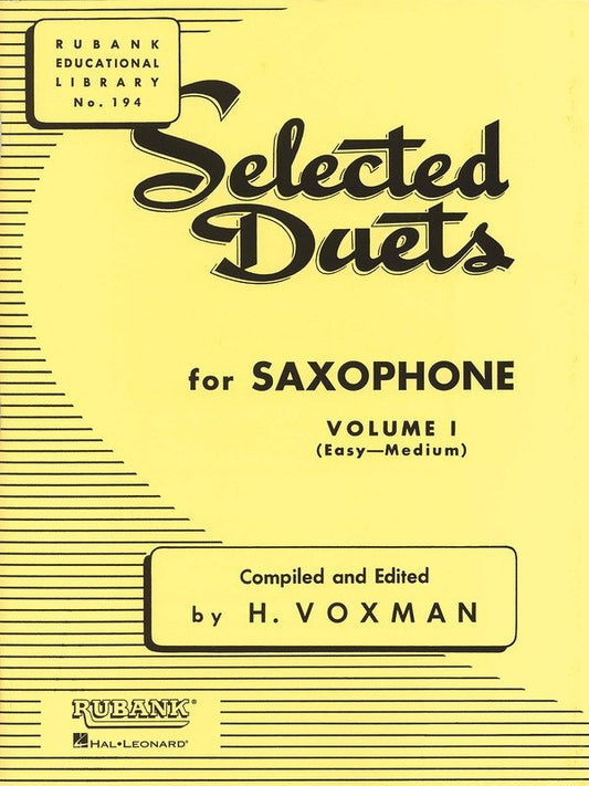 Selected Duets Vol. 1 — Saxophone, Easy/Medium (Rubank Publications)