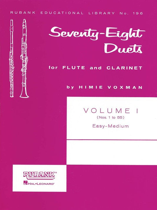 78 Duets For Flute And Clarinet Vol 1 (Rubank Publications)