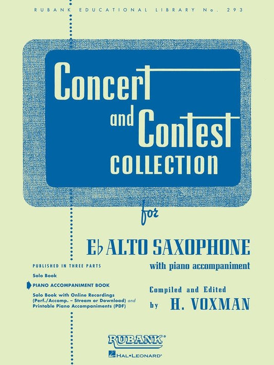Concert and Contest Collection — Alto Saxophone with Piano Accompaniment (Rubank Publications)