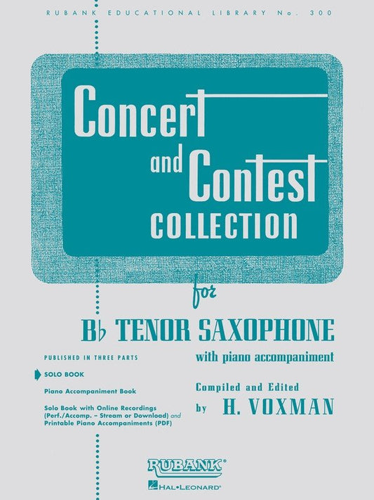 Concert and Contest Collection — Tenor Saxophone Solo Part (Rubank Publications)