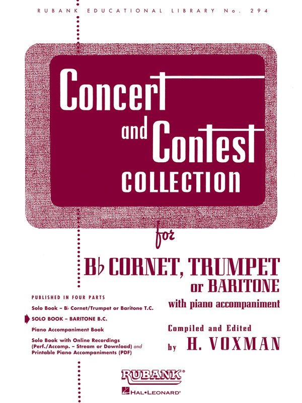 Concert and Contest Collection — Baritone/Euphonium, Bass Clef (Rubank Publications)