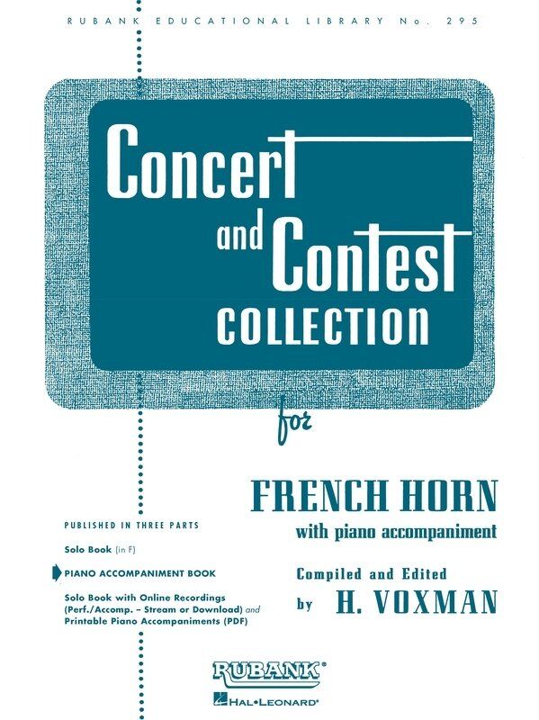 Concert and Contest Collection for French Horn - Rubank Publications, 64 Pages, Includes Piano Accompaniment Tracks