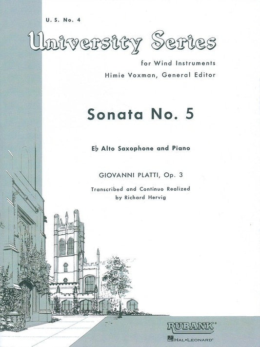 Platti: Sonata No. 5 — Alto Saxophone and Piano (Rubank Publications)