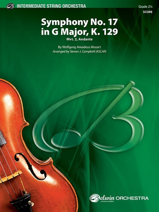 Symphony No 17 In G Major K 129 String Orchestra Gr 2.5