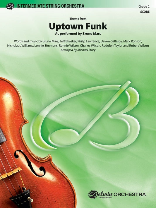 Theme from Uptown Funk String Orchestra Grade 2 Score/Parts arranged by Story Belwin 44859