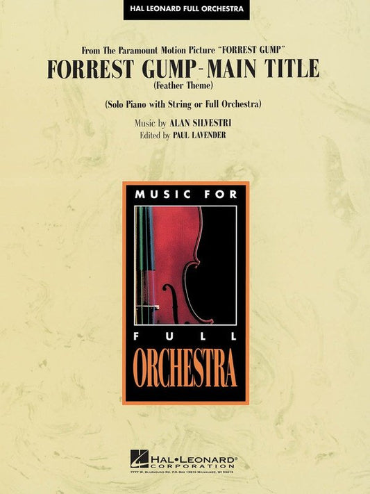 Forrest Gump Main Theme Orchestra Sheet Music HL Full Orchestra Grades 3-4 Lavender