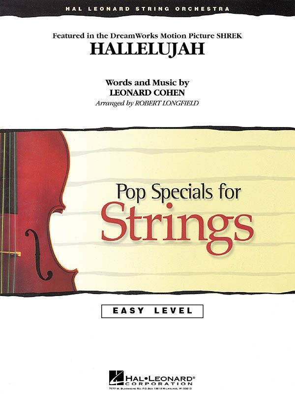 Hallelujah — String Orchestra Grade 2–3 Score & Parts (Hal Leonard)