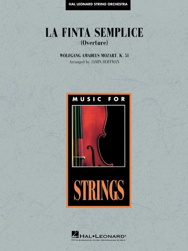 La Finta Semplice (Overture) — String Orchestra Grade 3–4 Score & Parts (Hal Leonard)
