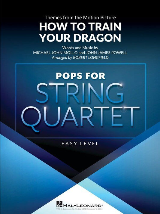 How to Train Your Dragon for String Quartet SC/PTS by Hal Leonard