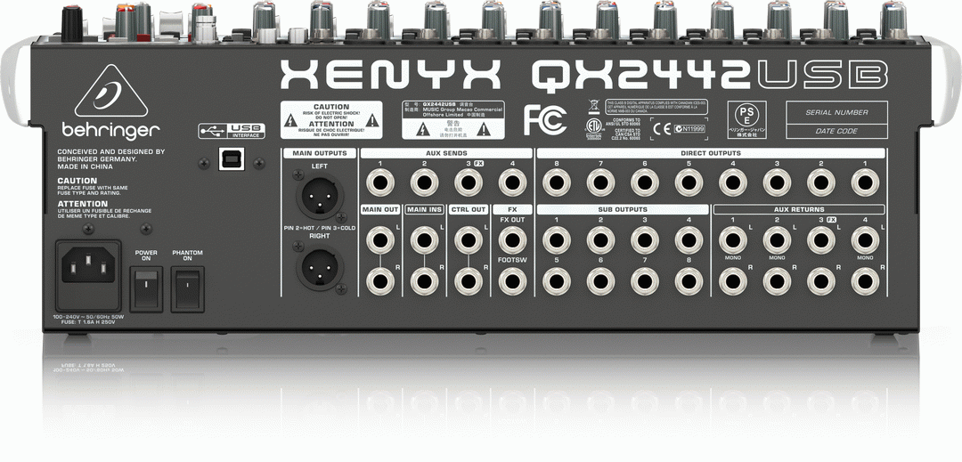 Behringer Xenyx Qx2442Usb Mixer — view 3