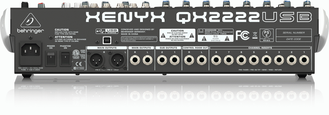 Behringer Xenyx Qx2222Usb Mixer — view 3