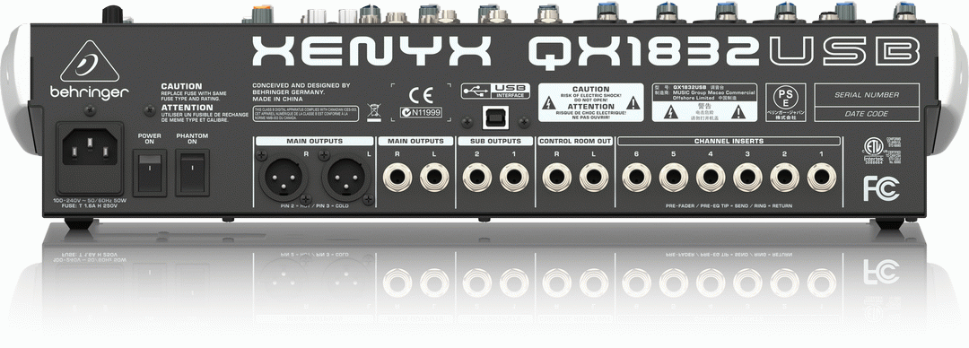 Behringer Xenyx Qx1832Usb Mixer — view 3