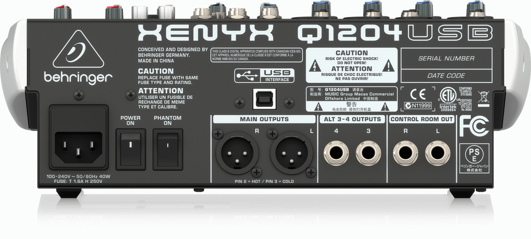 Behringer Xenyx Q1204Usb Mixer — view 3
