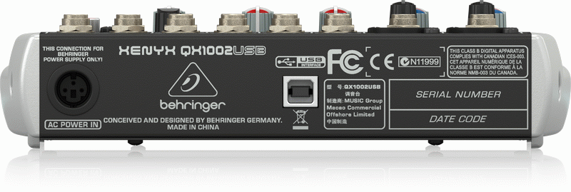 Behringer Xenyx Qx1002Usb Mixer — view 2