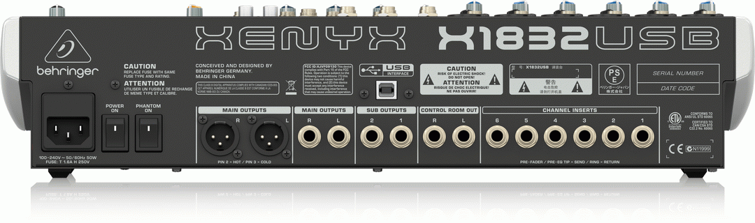 Behringer Xenyx X1832Usb Mixer — view 3