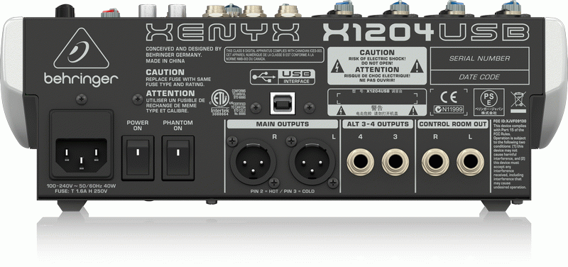 Behringer Xenyx X1204Usb Mixer — view 3